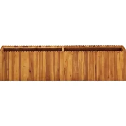 Plantningsbænke^Hævet plantekasse i massivt akacietræ - Rustikt design | Størrelse: 200x30x50 cm