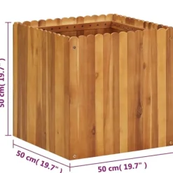 Clearance Hævet plantekasse i massivt akacietræ - Højbed til have | Størrelse: 50x50x50 cm Krukker & Plantebeholdere