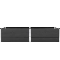 Clearance Hævet plantekasse i WPC - Holdbar & moderne design | Størrelse: 250x100x54 cm | Farve: Grå Plantningsbænke
