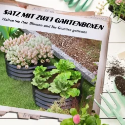 Plantningsbænke^Hævet Plantekasse, 60x30 cm, Mørkegrå