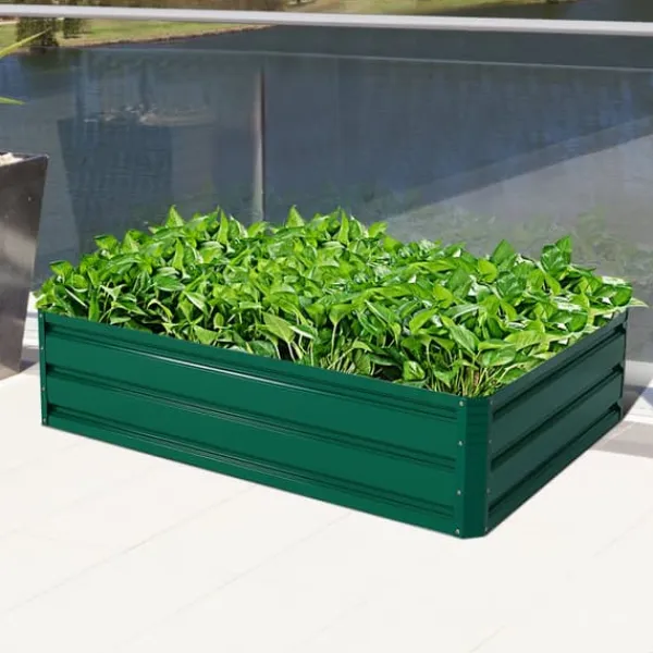 Hævet Plantekasse, 120x90x30 cm, Grøn Plantningsbænke