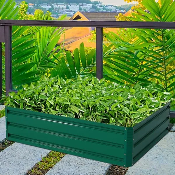 Hævet Plantekasse, 120x90x30 cm, Grøn Plantningsbænke