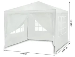 Best Hvid havepavillon 3x3m 4936 Telte & Lysthuse