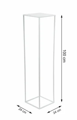 Plantestativer^Hvid moderne stående blomsterstand 100 cm