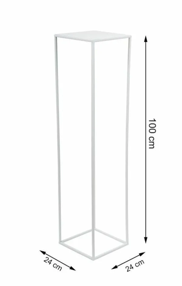 Plantestativer^Hvid moderne stående blomsterstand 100 cm