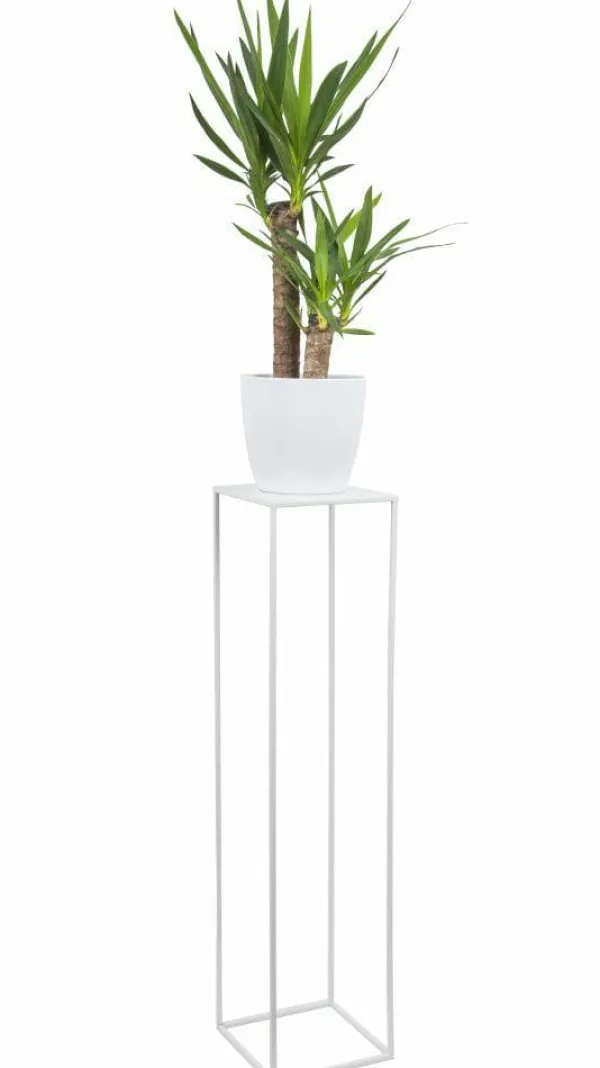Plantestativer^Hvid moderne stående blomsterstand 100 cm