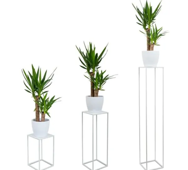 Plantestativer^Hvid moderne stående blomsterstand 100 cm