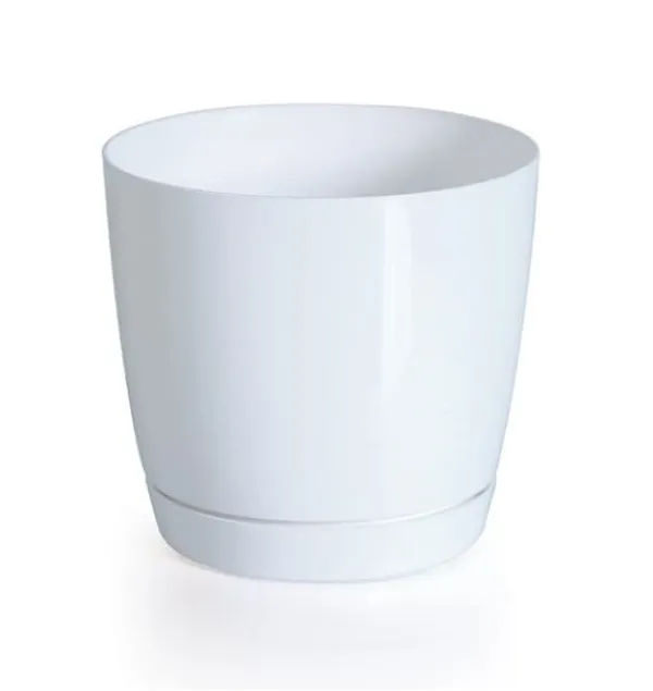 Krukker & Plantebeholdere^Hvid urtepotte med underkop COUBI DUOP280-S449