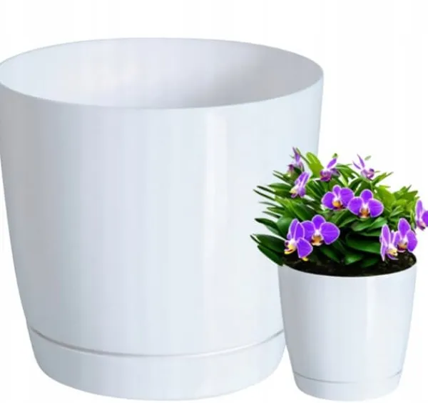 Krukker & Plantebeholdere^Hvid urtepotte med underkop COUBI DUOP280-S449