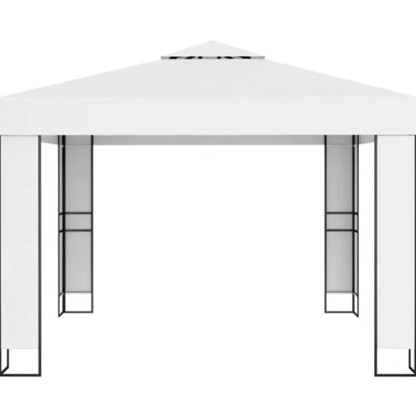 Hot Hvid 3x3 m pavillon med dobbelttag - Robust og vandafvisende | Farve: Hvid | Størrelse: 3x3 m Telte & Lysthuse