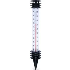 Regnmåler^Hvidt eksternt termometer, indsat, 23 cm