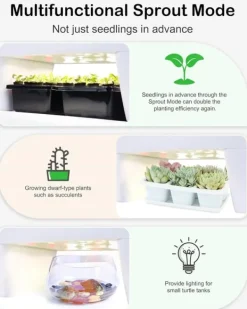 Outlet Hydroponics 16 kapsler vækstsystem sæt urtehave med LED-lys vækstpotte indendørs havepotte til hjemmekontor Kit Til Plante- & Urtedyrkning