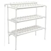Kit Til Plante- & Urtedyrkning^Hydroponisk dyrkningsanlæg - Havekit - 3 niveauer - 90 plantepladser - Fritstående - EU-stik - 102×40×100 cm - Hvid