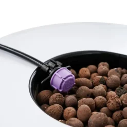 Kit Til Plante- & Urtedyrkning^Hydroponisk dyrkningsanlæg - DWC sæt med 7 spande - 20 l pr. spand - Luftpumpe EU-stik - Max løftehøjde 1,2 m - PP - Sort