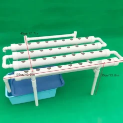 Best Hydroponisk dyrkningssæt - 1-lags system - 36 plantehuller - Huldiameter 3,2 cm - PVC-U - Vandsparende - Lavendel Kit Til Plante- & Urtedyrkning