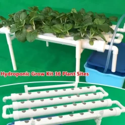 Best Hydroponisk dyrkningssæt - 1-lags system - 36 plantehuller - Huldiameter 3,2 cm - PVC-U - Vandsparende - Lavendel Kit Til Plante- & Urtedyrkning