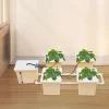 Sale Hydroponisk Dyrkningssæt - 4-Spands System - Pumpe 300 l/t - 11 l Spande - Komplet Sæt - Til Indendørs/Udendørs Kit Til Plante- & Urtedyrkning
