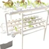 Kit Til Plante- & Urtedyrkning^Hydroponisk Dyrkningssæt - Hydroponisk System - PVC, 2 Niveauer, 72 Huller, Til Stiklinger & Frø, Indendørs Dyrkning - Hvid