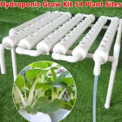 Kit Til Plante- & Urtedyrkning^Hydroponisk dyrkningssæt - Plantebakke med låg - 1 Lag - 54 Plantehuller - Til kimplanter, urter, grøntsager - Gul