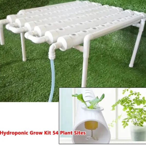 Kit Til Plante- & Urtedyrkning^Hydroponisk dyrkningssæt - 1-lagssystem - 54 huller - PVC-U - Huldiameter 3,2 cm - 4/6 rør - Lilla