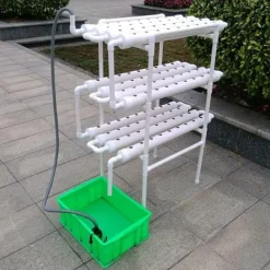 Kit Til Plante- & Urtedyrkning^Hydroponisk dyrkningssæt - Spirebakke med låg - 108 huller - Fødevaregodkendt PVC-U - Jordløs dyrkning - Hvid