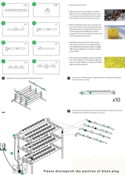 Kit Til Plante- & Urtedyrkning^Hydroponisk dyrkningssæt - Rørsystem til planter - 90 plantehuller - 3 lag - PVC-U - Rør Ø 6,3 cm - Hul Ø 3,2 cm - Lysegrå