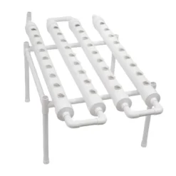 Best Hydroponisk dyrkningssæt - 1-lags system - 36 plantepladser - 4 rør Ø6,3 cm - Huldiameter 3,2 cm - PVC-U - Med vandpumpe - Hvid Kit Til Plante- & Urtedyrkning