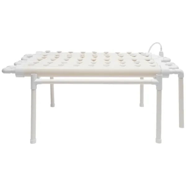 Hot Hydroponisk Dyrkningssæt - 1-Lags System - 36 Plantehuller - PVC-U - Huldiameter 3,2 cm - Rør Ø 6,3 cm - Hvid Kit Til Plante- & Urtedyrkning