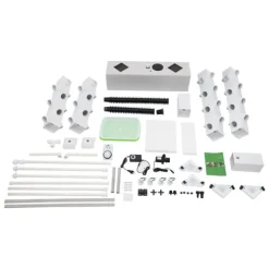 Kit Til Plante- & Urtedyrkning^Hydroponisk dyrkningssæt - Vertikalt plantetårn - 56 huller - Vandpumpe - 30 l tank - EU/US-stik - 80×20×165 cm - Hvid