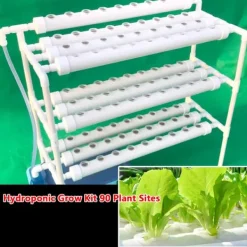Kit Til Plante- & Urtedyrkning^Hydroponisk dyrkningssæt - 3-lags system - 90 plantehuller - Spirebakke med låg - Rød
