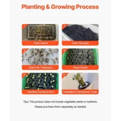 Kit Til Plante- & Urtedyrkning^Hydroponisk Dyrkningssystem 30 Pods, Smart Hydroponisk Tårn, Effektiv Vandcirkulation