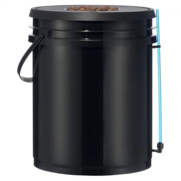 Kit Til Plante- & Urtedyrkning^Hydroponisk dyrkningssystem, Deep Water Culture 4 spande, 30x30x38 cm, sort, PP-materiale