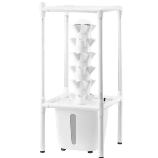 Kit Til Plante- & Urtedyrkning^Hydroponisk Dyrkningssystem med Grow Light, 30 Pods Hydroponiske Tårnhave, Belysning til Indendørs Havebrug
