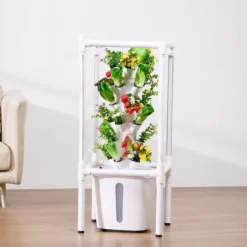 Kit Til Plante- & Urtedyrkning^Hydroponisk Dyrkningssystem med Grow Light, 30 Pods Hydroponiske Tårnhave, Belysning til Indendørs Havebrug
