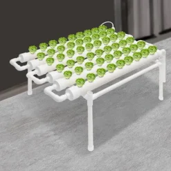 Online Hydroponisk dyrkningssystem - Dyrkningssæt - 54 plantepladser - Jordfri dyrkning - Til grøntsager - Hvid Kit Til Plante- & Urtedyrkning