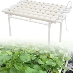 Online Hydroponisk dyrkningssystem - Dyrkningssæt - 54 plantepladser - Jordfri dyrkning - Til grøntsager - Hvid Kit Til Plante- & Urtedyrkning