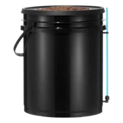 Online Hydroponisk dyrkningssystem, Deep Water Culture 30x30x38 cm, sort, 2 spande Kit Til Plante- & Urtedyrkning