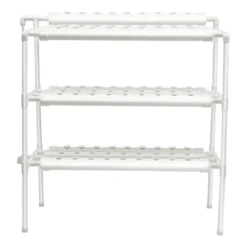 Best Hydroponisk dyrkningssystem, 3-etagers PVC-rørsystem, 90 plantepladser Kit Til Plante- & Urtedyrkning