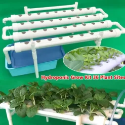 Kit Til Plante- & Urtedyrkning^Hydroponisk dyrkningssystem, 36 plantepladser, effektiv vandanvendelse, PVC-U materiale