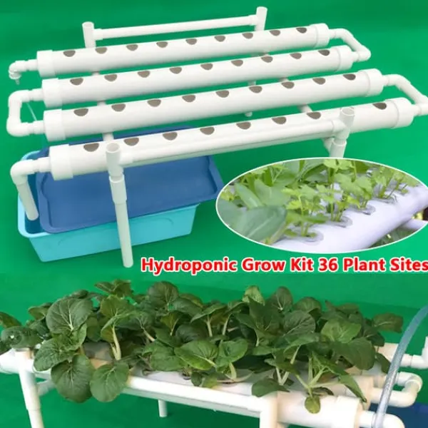 Kit Til Plante- & Urtedyrkning^Hydroponisk dyrkningssystem, 36 plantepladser, effektiv vandanvendelse, PVC-U materiale