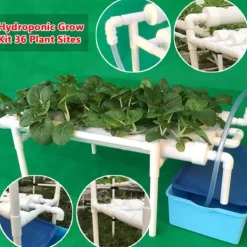 Kit Til Plante- & Urtedyrkning^Hydroponisk dyrkningssystem, 36 plantepladser, effektiv vandanvendelse, PVC-U materiale