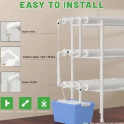 Online Hydroponisk dyrkningssystem - Dyrkningssæt - 108 plantepladser - 3 lag - Til grøntsager Kit Til Plante- & Urtedyrkning