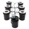 Discount Hydroponisk dyrkningssystem - sæt - 7 dele - 20 l spande - jordfri dyrkning - med luftpumpe - sort Kit Til Plante- & Urtedyrkning