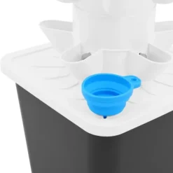 Hydroponisk dyrkningstårn - Vertikalt indendørs system - 5 etager - 25 plantehuller - EU-stik - Blå Kit Til Plante- & Urtedyrkning