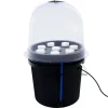 Kit Til Plante- & Urtedyrkning^Hydroponisk kloningsmaskine - Aeroponisk formeringsboks - 8 huller - 5 l - Tågeteknologi - Rund - PP/PVC - Sort