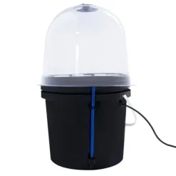 Kit Til Plante- & Urtedyrkning^Hydroponisk kloningsmaskine - Aeroponisk formeringsboks - 8 huller - 5 l - Tågeteknologi - Rund - PP/PVC - Sort