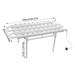 Outlet Hydroponisk Plantesystem, 3-lags Design, 108 Plantepladser,Hvid Kit Til Plante- & Urtedyrkning