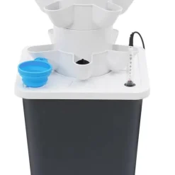 Sale Hydroponisk plantetårn - Dyrkningssystem - 30 Huller - 6 Niveauer - EU-stik - Netdrevet - Gulvstående - Med pumpe - Hvid Kit Til Plante- & Urtedyrkning