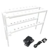 Kit Til Plante- & Urtedyrkning^Hydroponisk Plantevækstsæt, 2-niveau System, 36 Plantningshuller, DC 12V Vandpumpe, Dimensioner 95x30x65 cm, Belastningskapacitet 15 kg