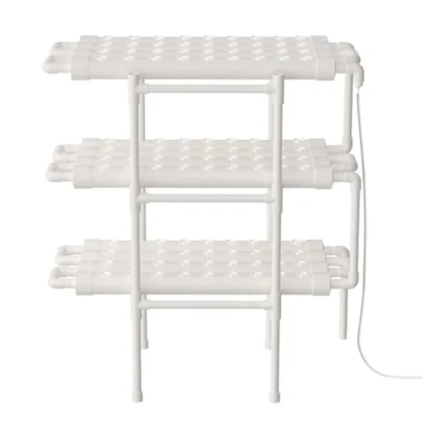 Kit Til Plante- & Urtedyrkning^Hydroponisk System, 108 Plantepositioner, Kompakt Indendørs Design,HVID